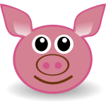 Pink pig vector graphics