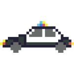 Pixel art police car