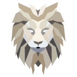 Polygonal Lion Face