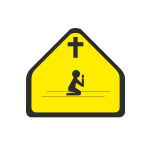 Prayer zone sign vector clip art