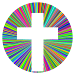 Prismatic cross with halo