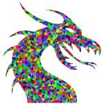 Prismatic Low Poly Dragon