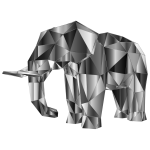 Prismatic Low Poly Elephant 3