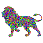 Prismatic Low Poly Lion-1574842934