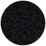 Prismatic Random Concentric Text