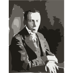 Rachmaninov in 1901 (autotrace)