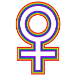 Rainbow female symbol