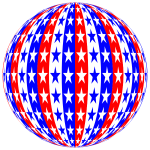 Red White Blue Sphere