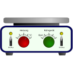 Vector drawing of laboratory hot plate