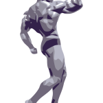 Vector clip art of a bodybuilder