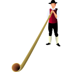 Alphorn vector graphics