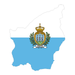 San Marino Map Flag