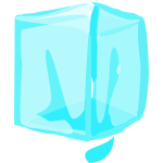 Ice cube vector image