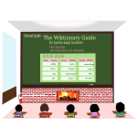 Vector illustration of teaching Wikipedia in schools