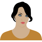 Serious woman profile vector image