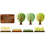 Vector image of simple farm crops pack