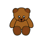 Vector illustration of cute crying teddy bear