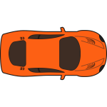 Orange racing car vector image