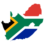 South Africa Flag Map