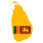 Sri Lanka Map Flag