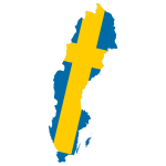 Sweden Map Flag