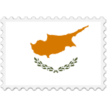 Cyprus flag stamp