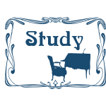 Study room door sign vector image