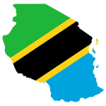 Tanzania Flag Map