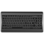 Black and white keyboard with shadow vector image