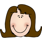 Long haired woman smiling vector image