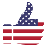 Thumbs Up American Flag