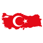 Turkey Map Flag