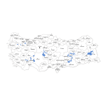 Provinces of Turkey vector drawing