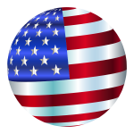 USA Flag Sphere Enhanced 2