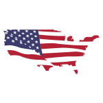 USA Map Flag