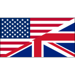 USA and UK flag