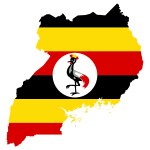 Uganda Flag Map