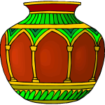 Red vase