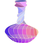 Colorful spiral vase