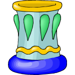 Blue-colored vase