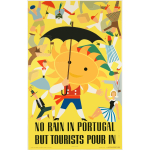 Vector clip art of Portugese vintage travel poster