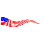 Wavy USA Flag Banner