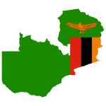 Zambia Flag Map