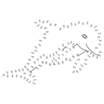 Dolphin connect the dots vector image