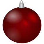 Maroon Christmas ornament vector image