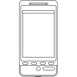 Android touchscreen smartphone vector graphics