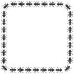 Vector graphics of ant pattern square border