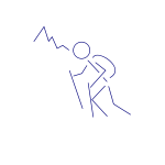 Hiker stick figure