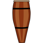 Atabaque hand drum vector drawing