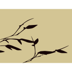 Bamboo leaves vector silhouette